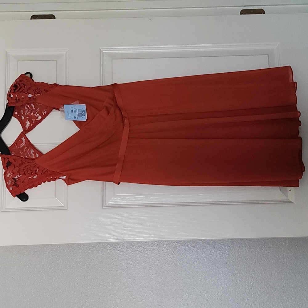 Pumpkin color dress